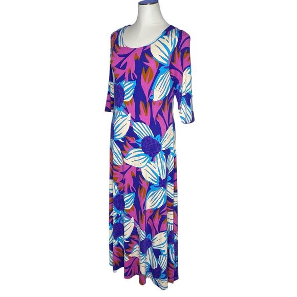 Soft Surroundings Serena Maxi Nazarine Blue Multi - Picture 4 of 11